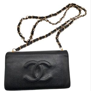 Chanel Black Crossbody Bag with Gold Chain
